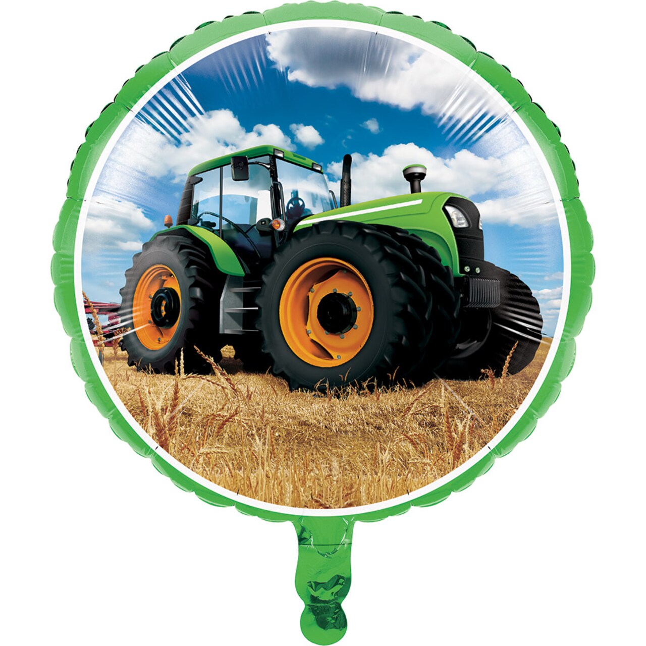 Party Central Club Pack of 10 Green Tractor Metallic Round Birthday Party Balloons 18"